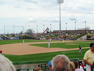 View of the field from our seats